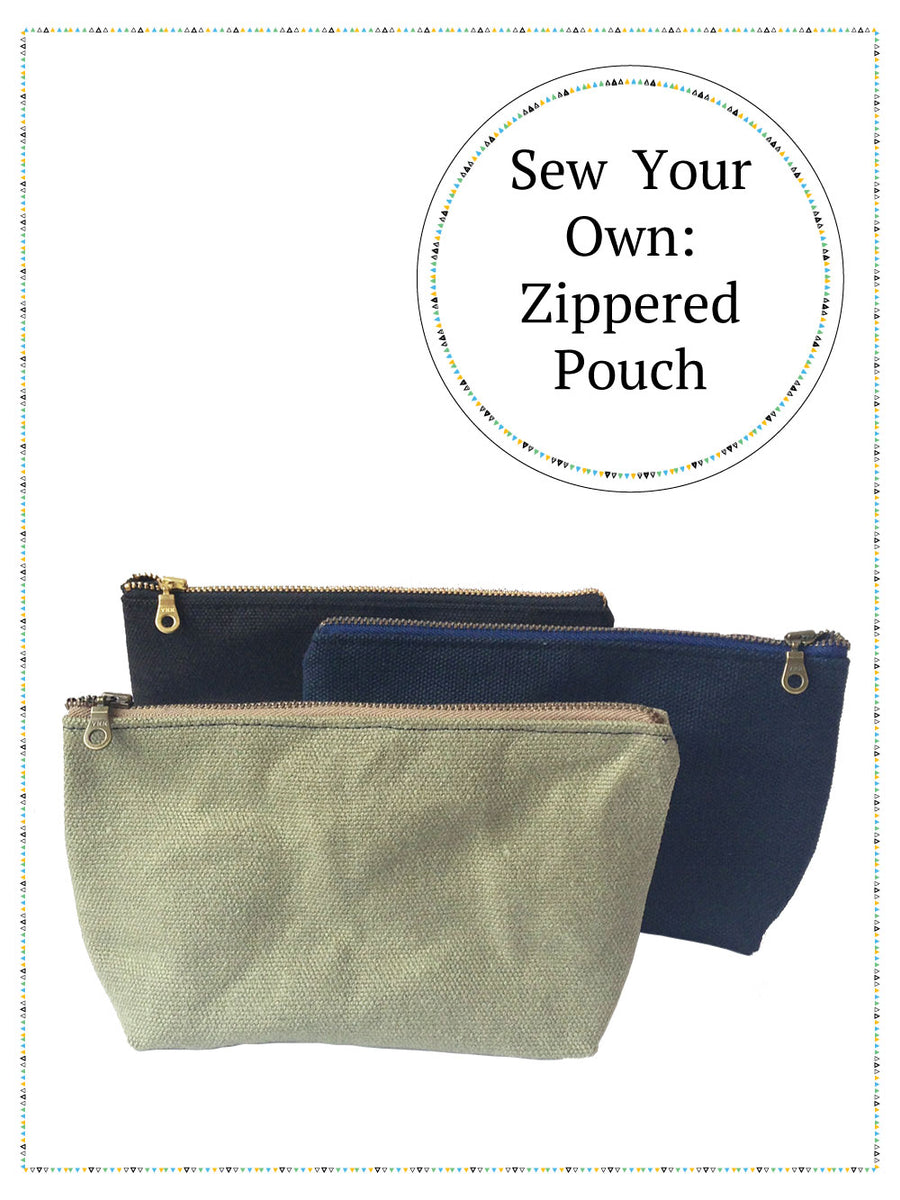 DIY Zippered Pouch Sewing Pattern – BLISS JOY BULL