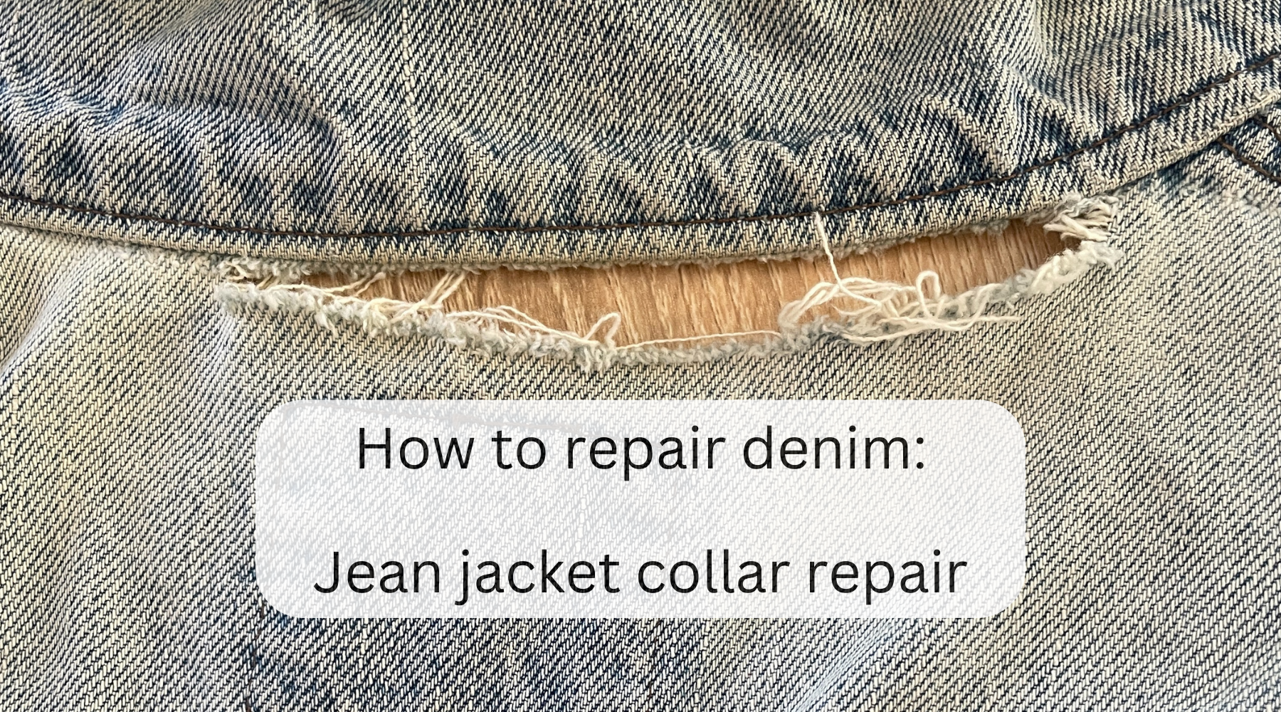 How to repair denim: jean jacket collar repair