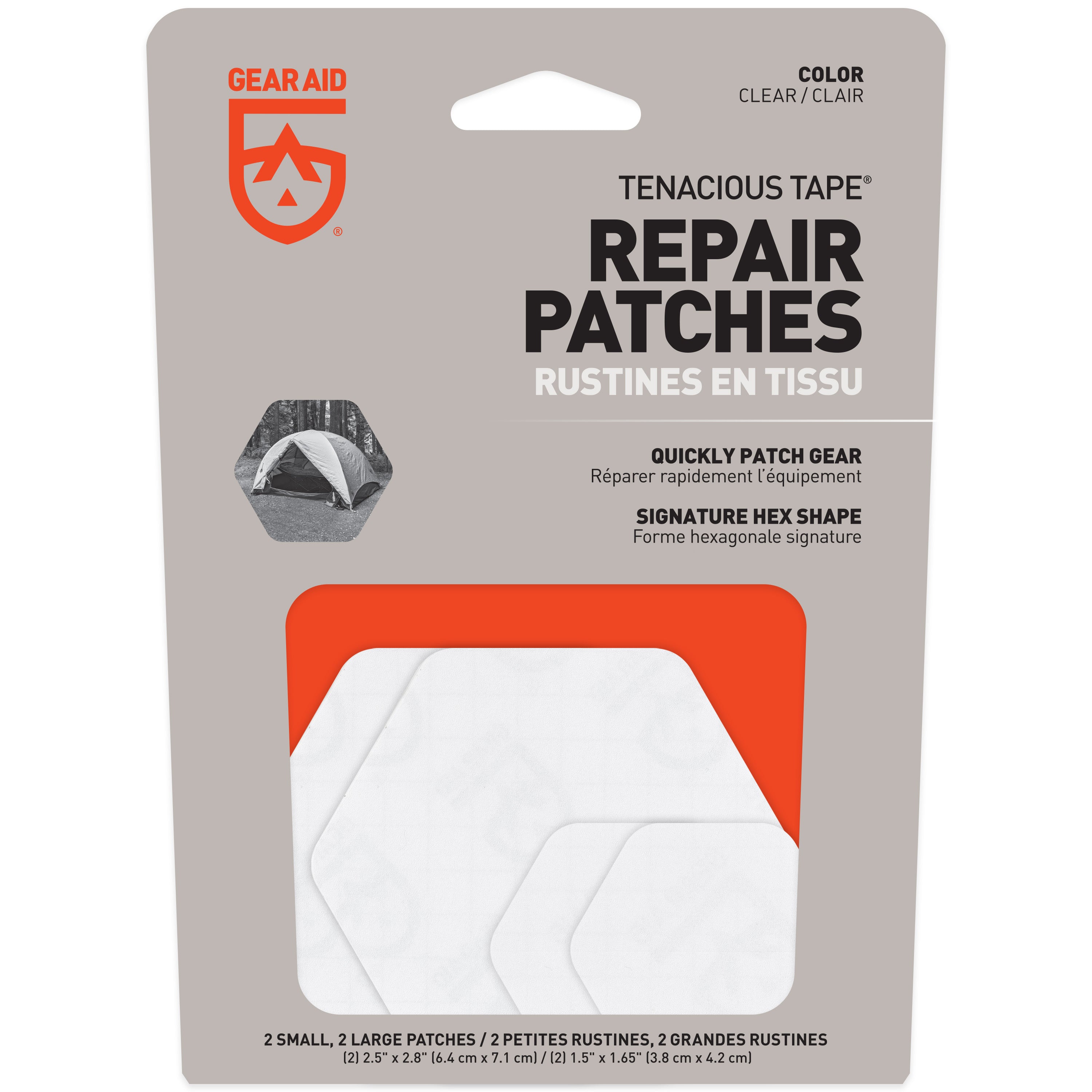 Tenacious Tape Patches Hex - Clear