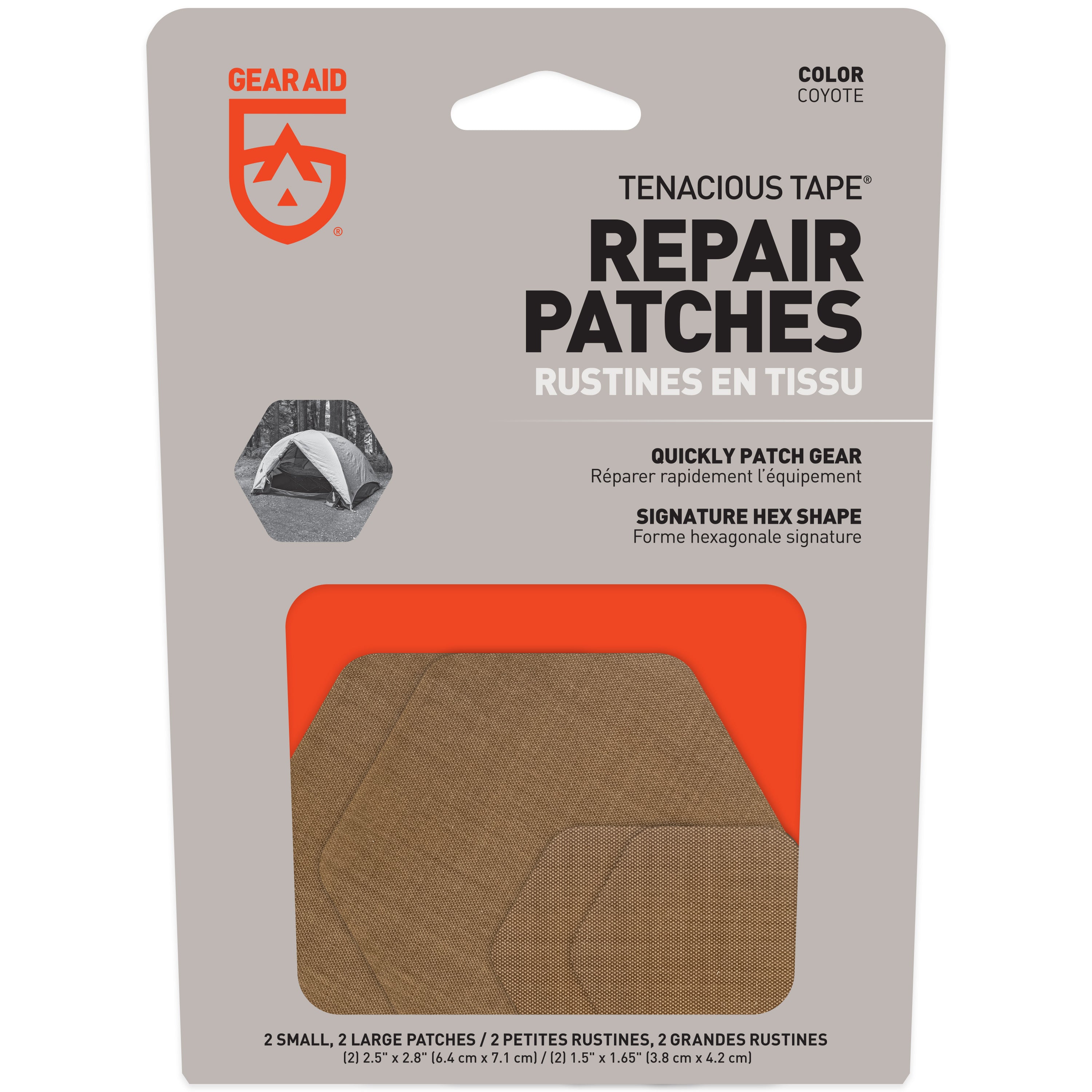Tenacious Tape Patches Hex - Coyote