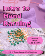 Load image into Gallery viewer, May 11: Intro to Hand Darning Class
