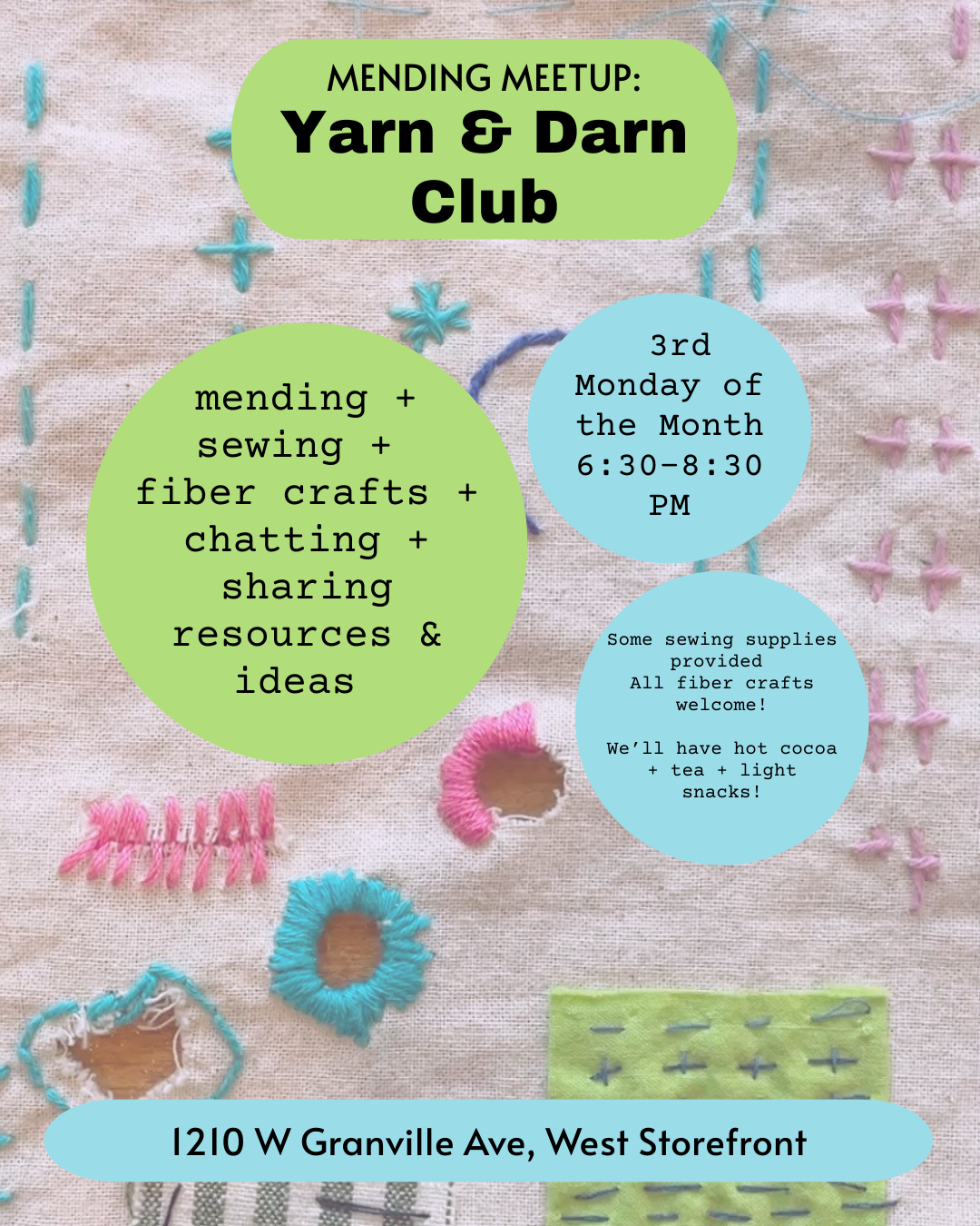 Mending Meetup: Yarn & Darn Club - Dec 15