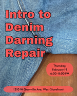 Load image into Gallery viewer, Feb 19: Denim darning repair workshop
