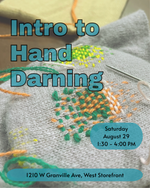 Load image into Gallery viewer, August 29: Intro to Hand Darning

