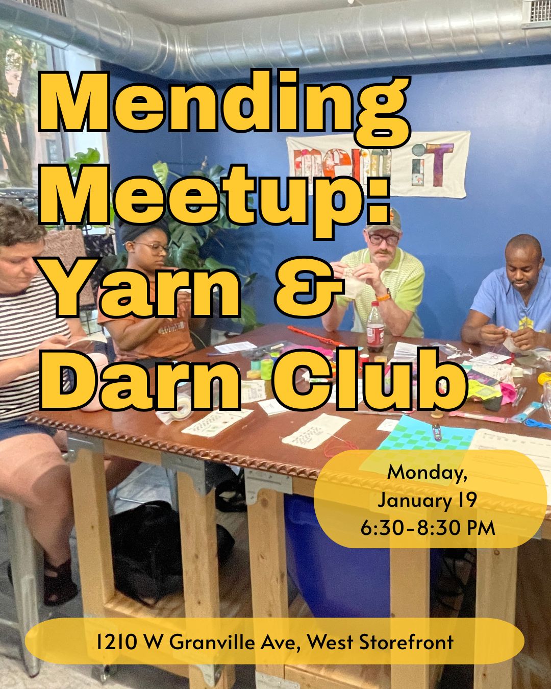 January 19: Mending Meetup: Yarn & Darn Club