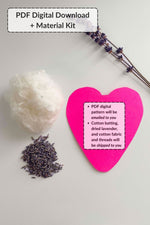 Load image into Gallery viewer, DIY Heart Sachet Sewing Pattern KIT
