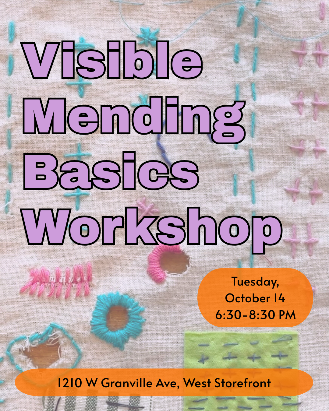 Visible Mending Basics Workshop: In Person - October 14