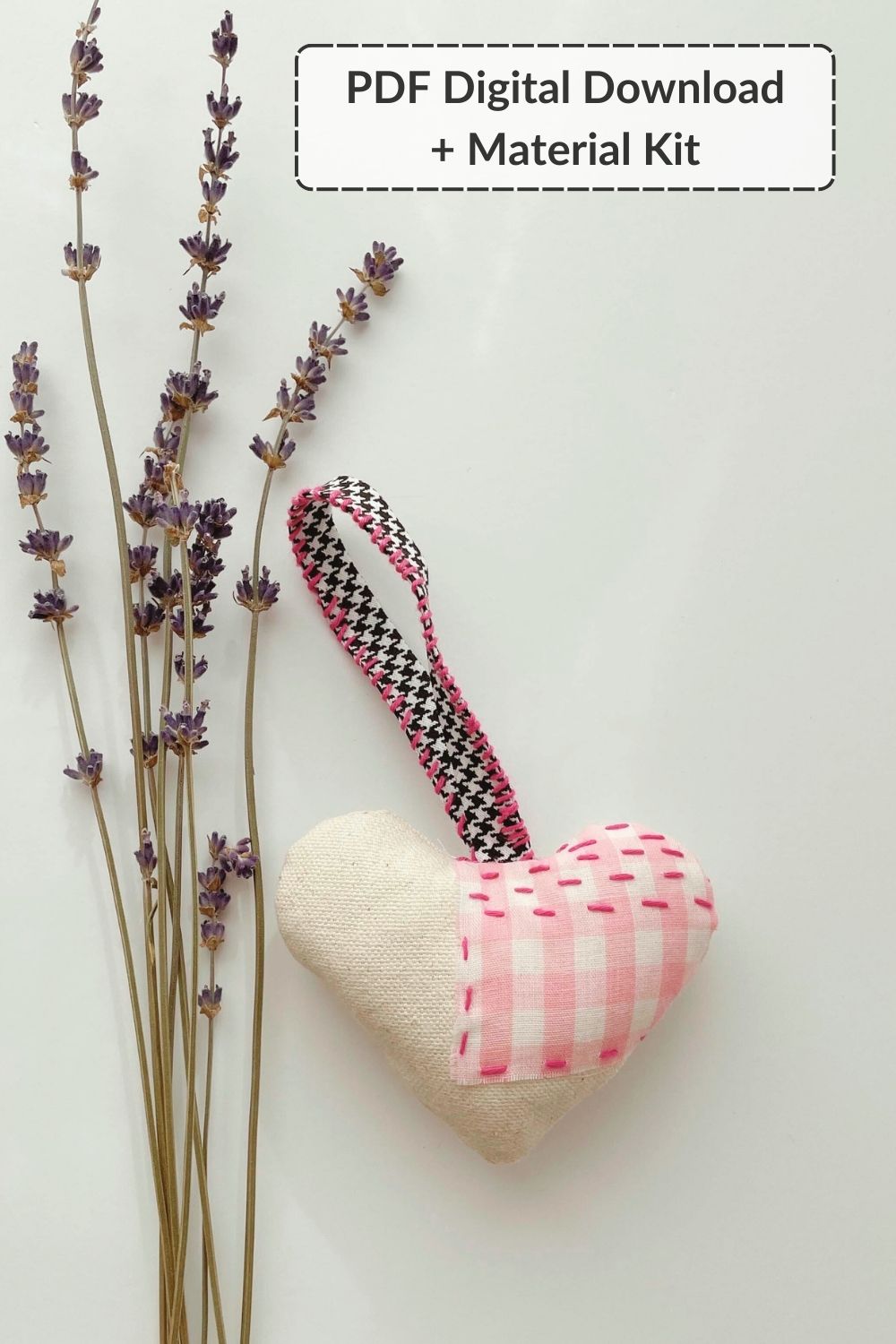 DIY Heart Sachet Sewing Pattern KIT