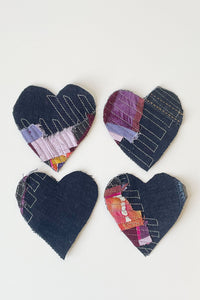 Sew-On Patch: Quilted Denim Heart