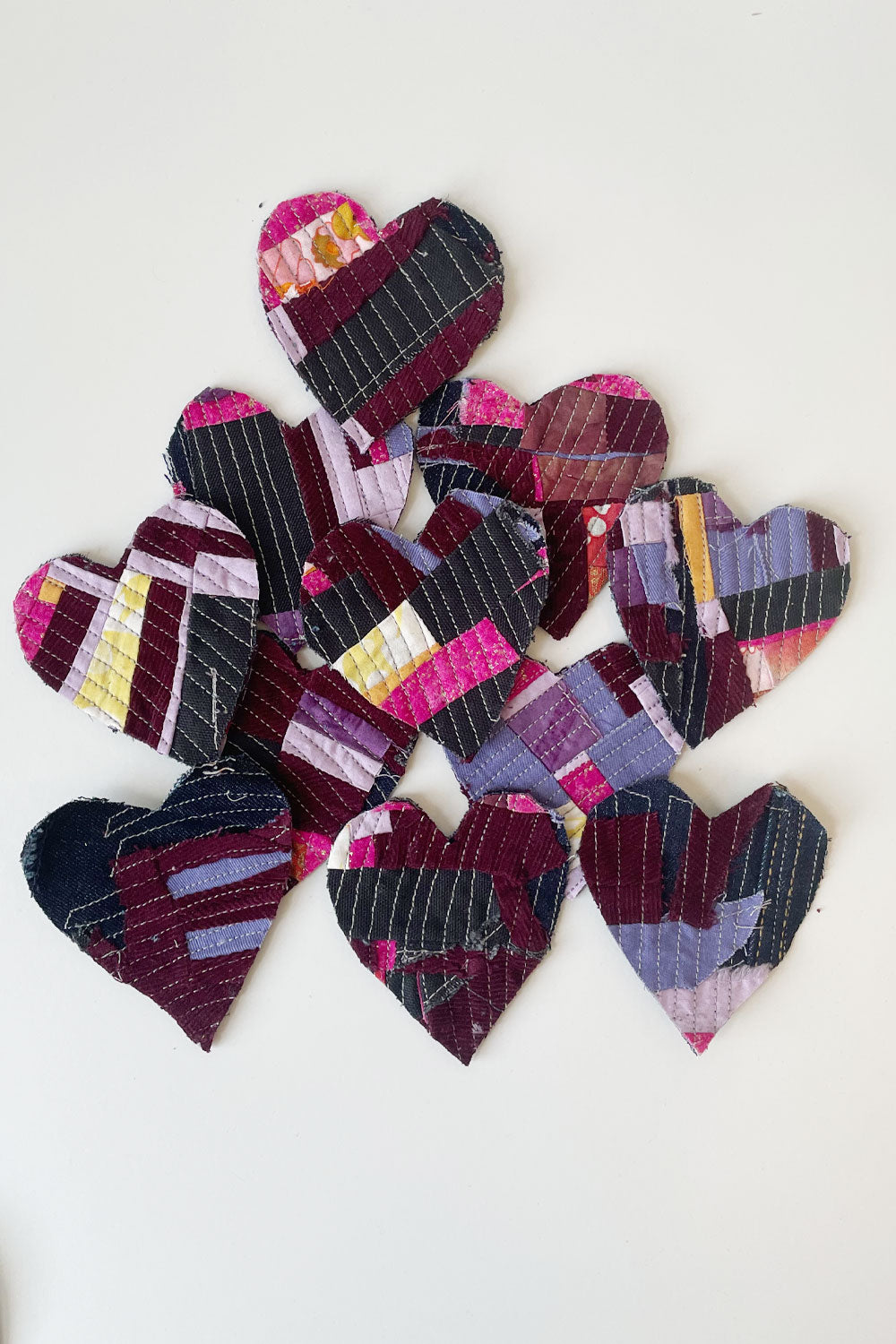Sew-On Patch: Quilted Denim Heart