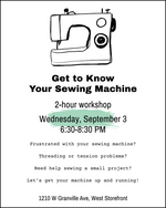 Load image into Gallery viewer, Get to know your sewing machine workshop - Sept 3
