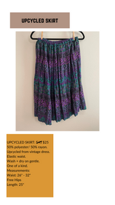Upcycled Purple Skirt - Sample Sale