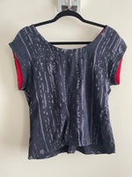 Load image into Gallery viewer, Silky Bow Blouse - Navy - Sample Sale

