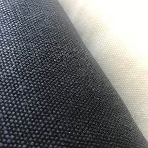 black and cream waxed canvas fabric