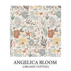 (angelica bloom) muted colored flowers on cream background